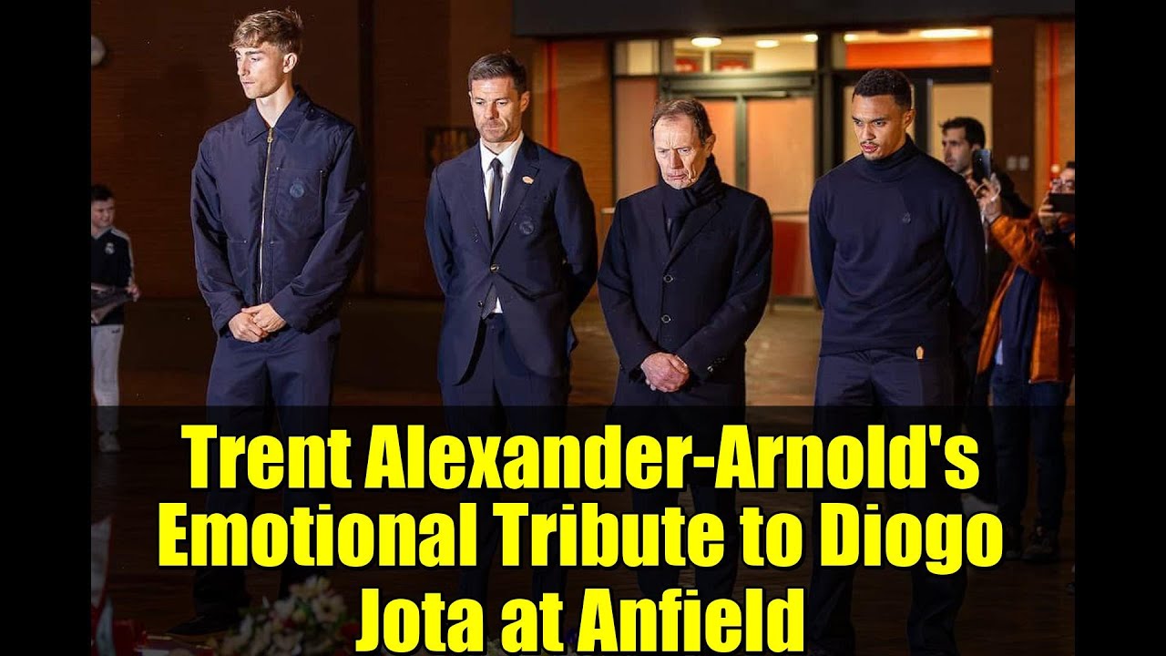 Trent Alexander-Arnold's Emotional Tribute to Diogo Jota at Anfield | Liverpool FC Memorial