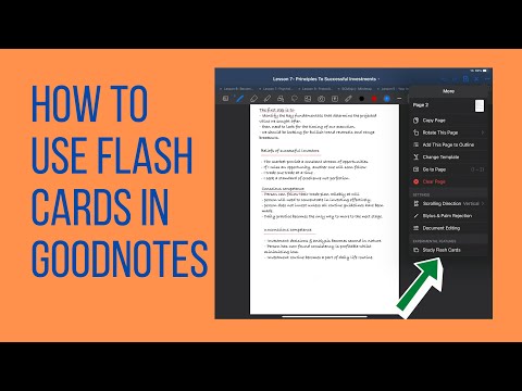 How To Use Flash Cards In GoodNotes App | Flash cards | GoodNotes 