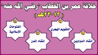 دراسات اجتماعية - الخلفاء الراشدون (11-40هـ) - خلافة عمر بن الخطاب 