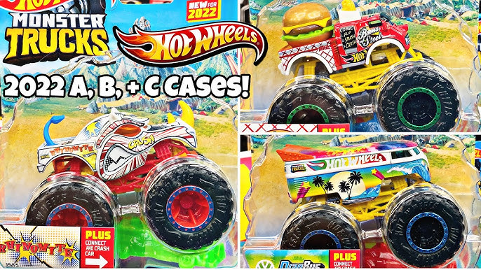  Hot Wheels Monster Trucks Oversized 1:24 Scale Diecast Neon  Mega Wrex : Toys & Games