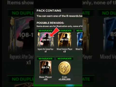 Guaranteed 108-111 Rated Pack ✅ #fcmobile