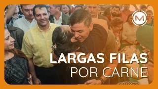 Venta de carne en Costanera genera largas filas por presencia de Peña