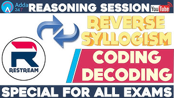 Syllogism | Coding Decoding | Reasoning | Online Coaching for SBI IBPS Bank PO#RESTREAM