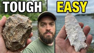 Flint Knapping tough cherts and knap easy 