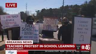 DeKalb teachers protest return to in-person learning