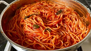 Simple and easy tomato spaghetti pasta recipe