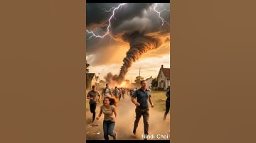 Tornado Menggila! Semua Orang Panik dan Berlari ! #Tornado #BencanaAlam #Dramatis  #TornadoChase
