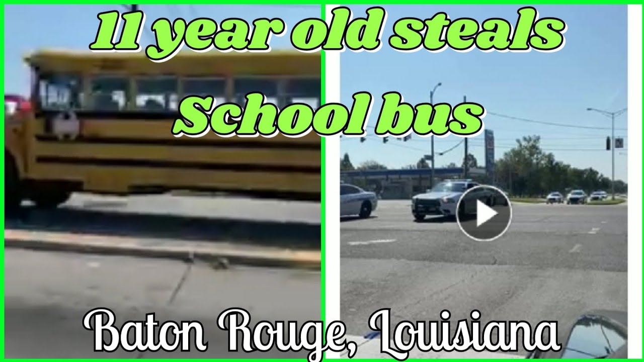 11 year old steals School bus; crashes bus in Baton Rouge, Louisiana ...