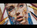 1080p - ARTIST ŞİMA ŞENER -  DRAWING PORTRAIT WITH COLOUR PENCIL