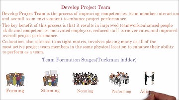 67. PMP | Develop project team process overview | Five stage of team formation | Tuck man ladder