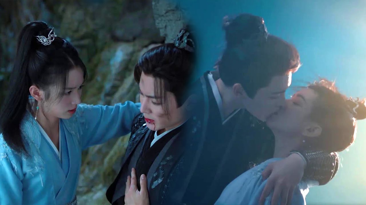 灰姑娘和恶龙为了躲避危险跳入水中，水下浪漫接吻交换气息！#护心