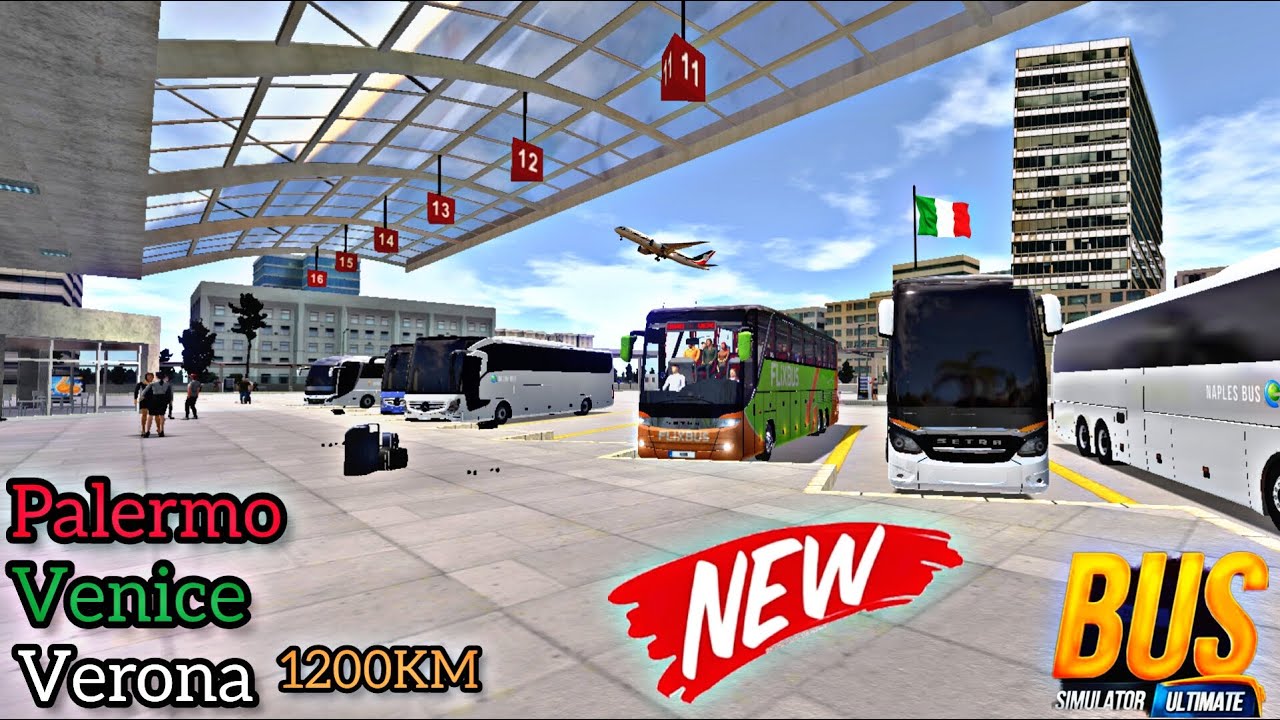 Bus Simulator : Ultimate| Trip to ITALY ( PALERMO - VENICE - VERONA )    Android Gameplay  