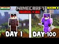 MINECRAFT but I SURVIVED 100 DAYS IN HARCORE WORLD Season 2 (Hindi)