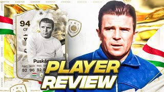 94 THUNDERSTRUCK ICON PUSKAS PLAYER REVIEW! FC 24 ULTIMATE TEAM