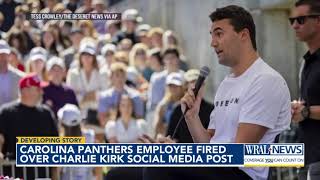 Carolina Panthers employee fired for comments about Charlie Kirk's death