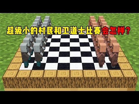 我的世界：测试100只小卫道士和村民谁厉害？看谁站到最后！