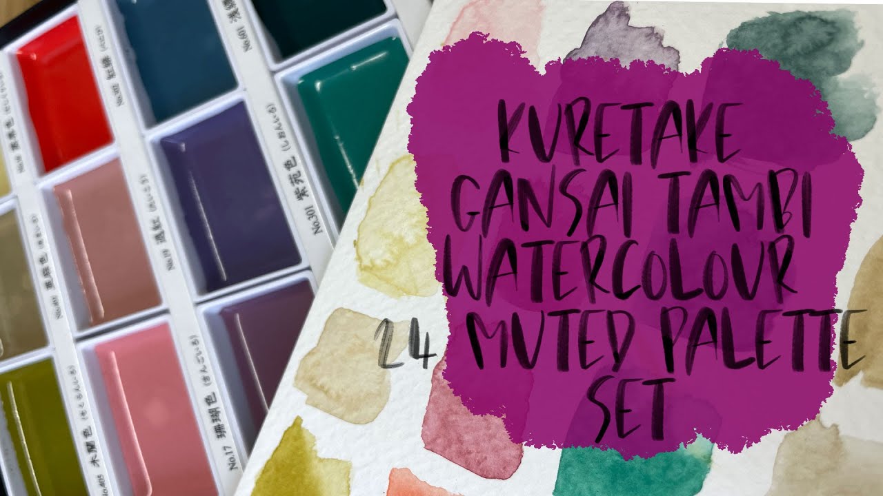 Kuretake Gansai Tambi set of 24 Muted watercolours YouTube