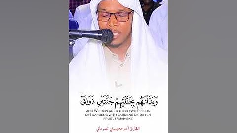#القارئ # آدم-محيسني الصوماني #سورة سبأ#