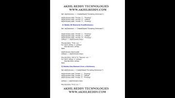 VB SCRIPT DICTIONARY OBJECTS