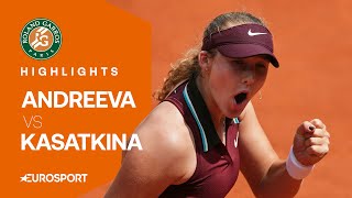 Mirra Andreeva vs Daria Kasatkina | Round 4 | French Open 2025 Highlights 🇫🇷