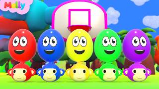 A Song of Colors! | Five Little Monkeys Jumping on the Bed Paanch Nanhe Bandar – Hindi Rhymes | M...