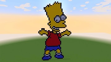 How To Build Bart Simpson Pixel Art In Minecraft