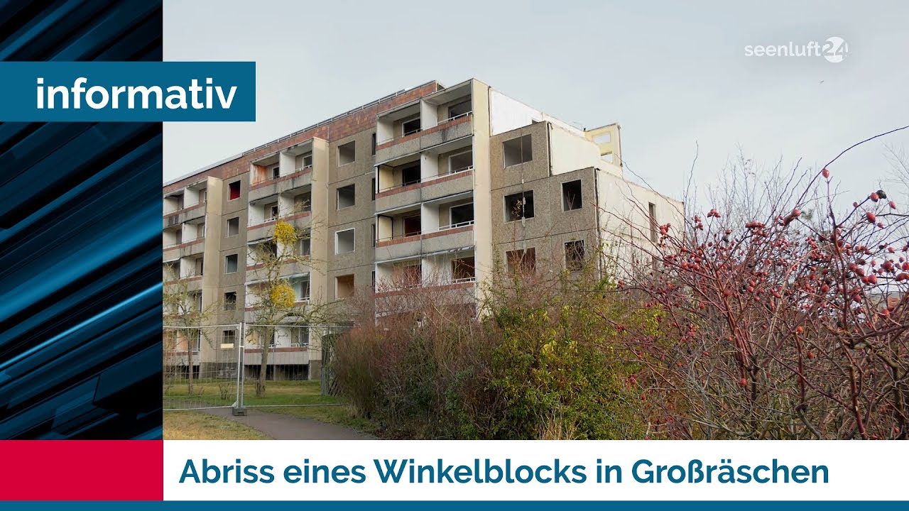 Abriss eines Winkelblocks in Großräschen