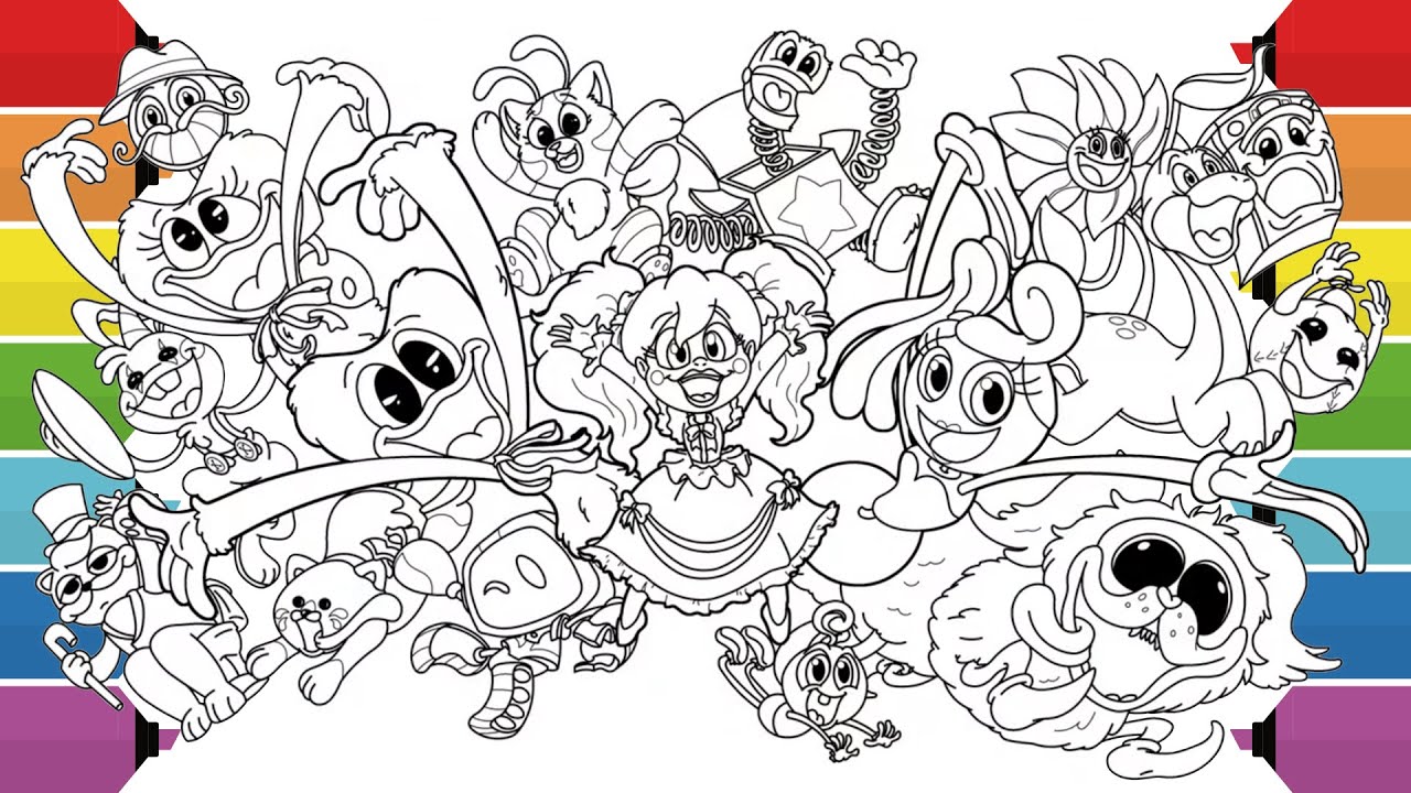 Poppy Playtime Coloring Pages | How to Color All Characters from Poppy ...