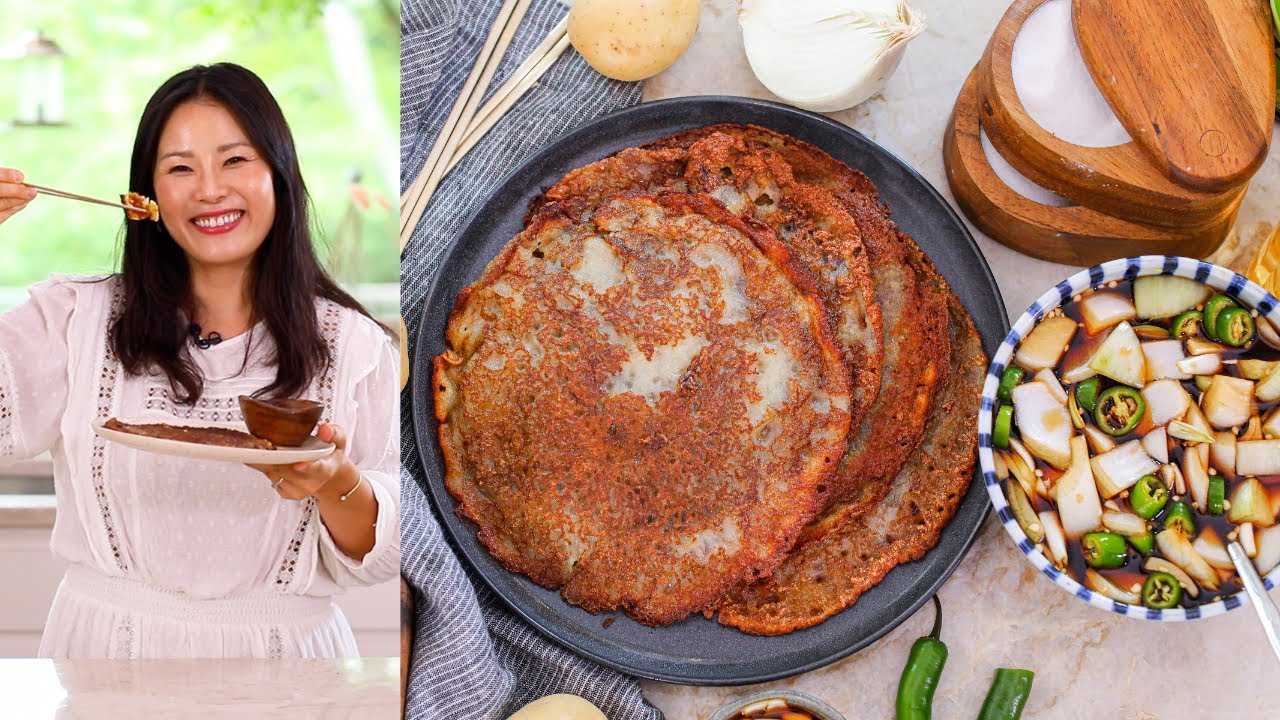 Crispy Potato Pancake & Killer Dipping Sauce Recipe for Korean Pancakes | Seonkyoung Longest