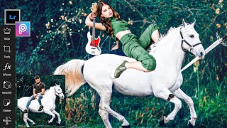 Horse lover photo editing tutoria|Riding Horse photo manipulation|Kishu chauhan screenshot 1