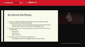 OffensiveCon19 - Alex Ionescu - Keynote - Reversing Without Reversing