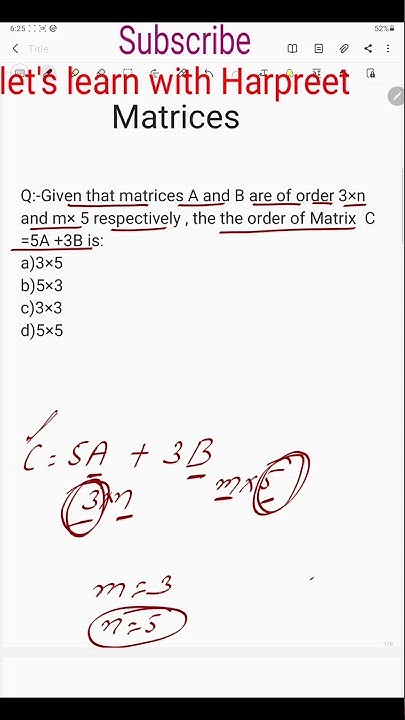 Matrix Trick 👌| Important MCQ for Class 12 term 1 | Matrix Trick for ...