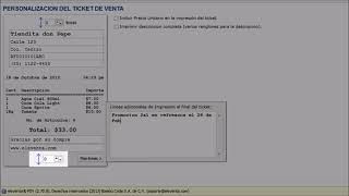 Configuracion ticket de venta en software Abarrotes punto de venta screenshot 5