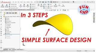 Learn how to DESIGN simple and Basic SURFACE for Potato Chip | SolidWORKS Beginner Tutorial