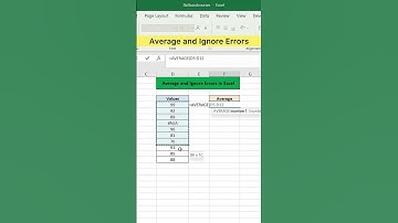 Average and Ignore Errors in Excel | Advanced Excel Formula #excel #exceltutorial #exceltips