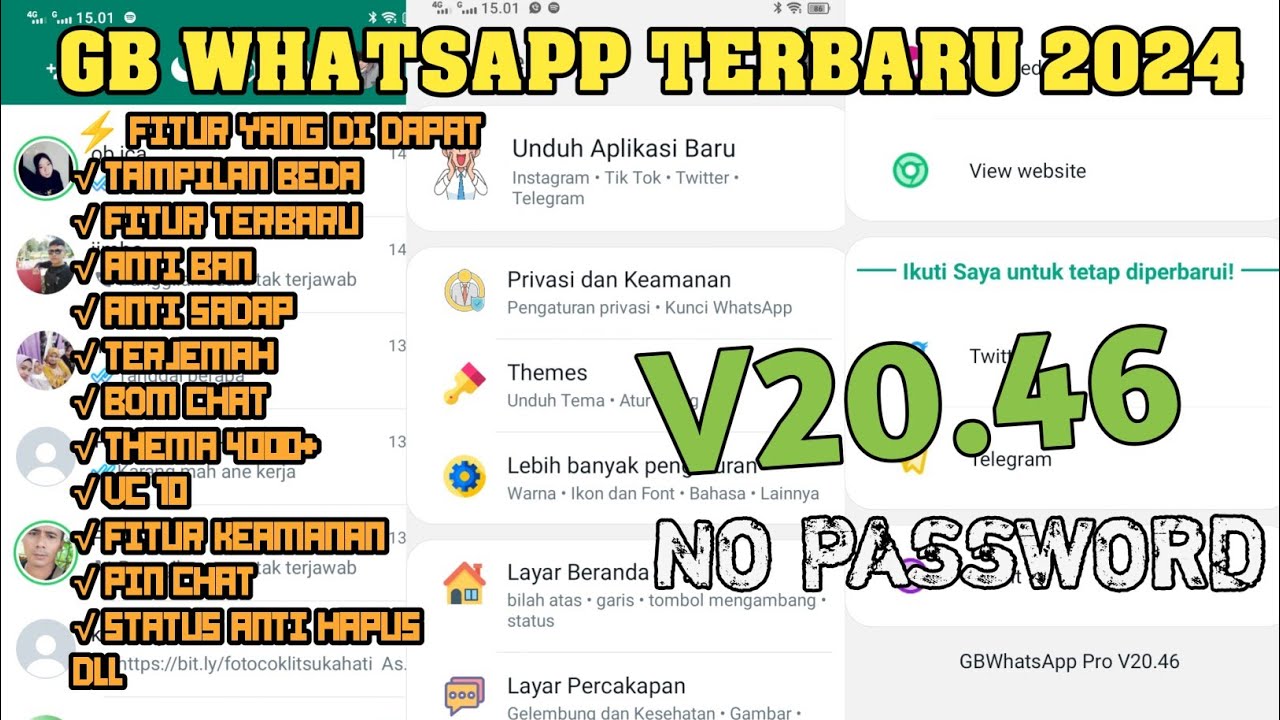 UPDATE GB WHATSAPP TERBARU 2024 WA GB PRO GB WA