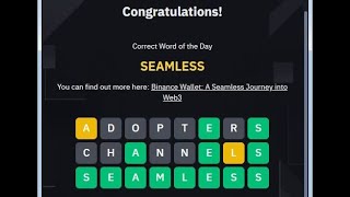 Play Win Earn Binance Reward Wodl Game By Excel Trick Word Of The Day Wotd Today Answer 11 Feb 2025