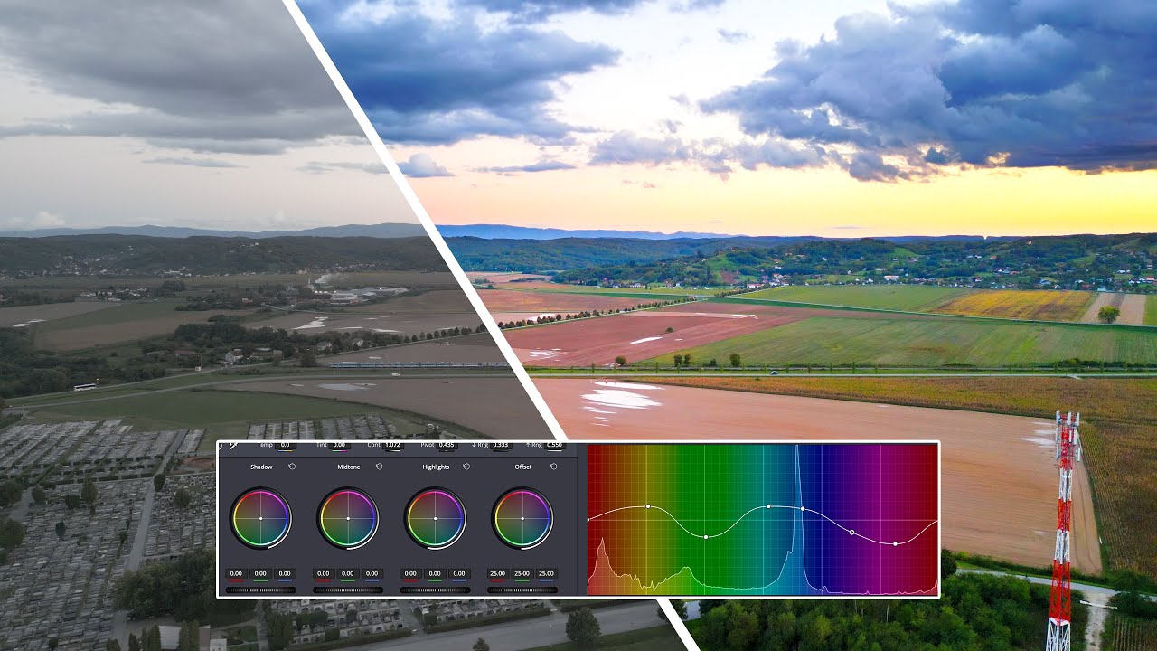 Color Grading Drone Footage from Croatia in Davinci Resolve YouTube