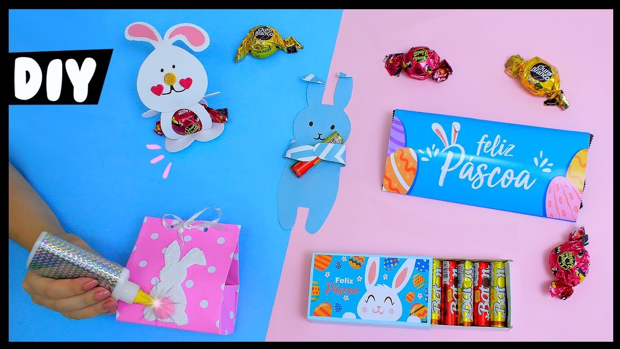 DIYs de Páscoa 🥚🐰 Ideias FÁCEIS e BARATAS para PRESENTEAR