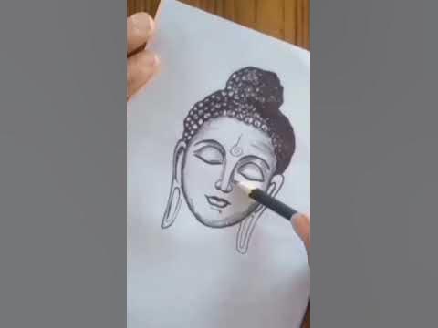 how to draw Gutama Buddha short video short YouTube - YouTube