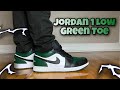 Jordan 1 Low Green Toe Review & On Feet!