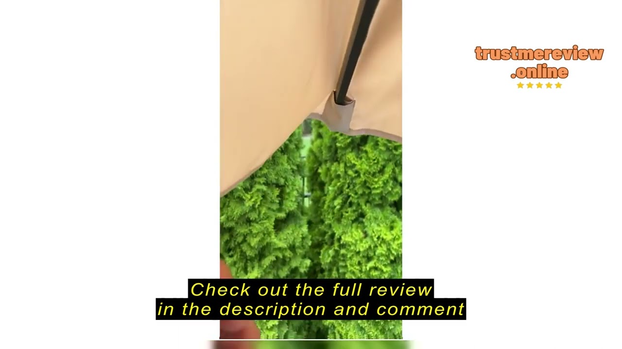 Review MEWAY 10ft Patio Umbrella Large Outdoor Table Umbrella with Push Button Tilt & Crank Lift Sys