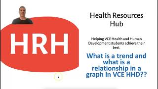 What is a trend and what is a relationship in a graph in VCE Health and Human Development (HHD)