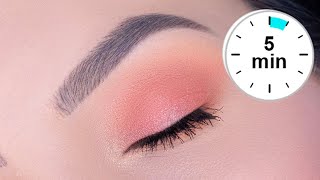 5 Minute Soft Peachy Eye Look