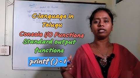 Console I/O Functions|Output function printf( )|@RC REDDY INSTITUTE OF TECHNOLOGY ATP BY JYOSHNA|