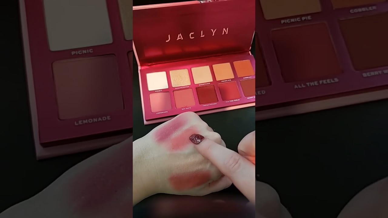 Jaclyn Cosmetics Strawberry Feels Palette Favorite Shades Swatches