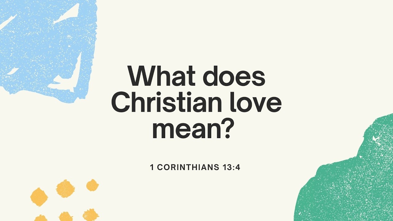 What does Christian love mean? | 1 Corinthians 13:4  | Ps. Eduardo Izquierdo