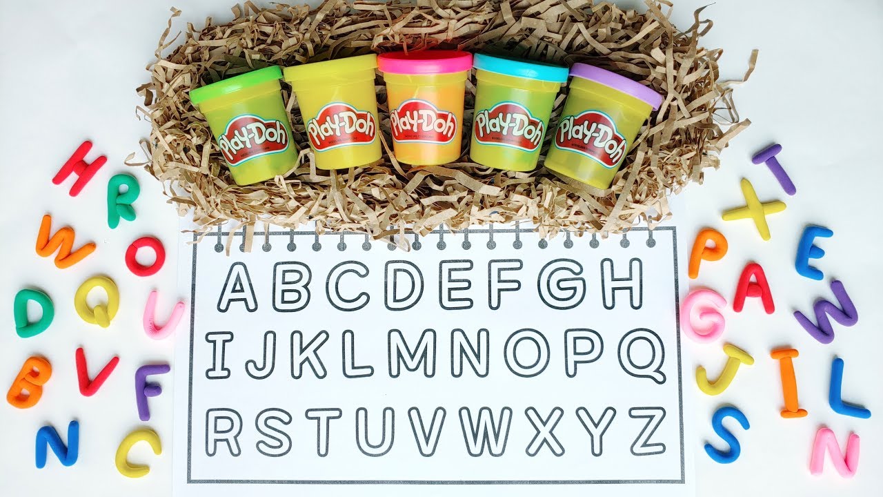 플레이도우 통 속에 플레이도우 Alphabet이 숨어 있어요. abc song들으며 즐겁게 Alphabet자리를 찾아 보아요.