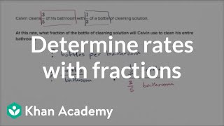 Determining Rates With Fractions