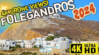 Folegandros Island in 4K: A Breathtaking Drone Footage Resimi